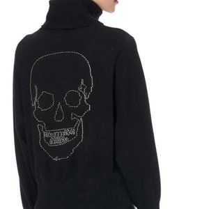 360 Cashmere Zyan Sweater in Black Chalk